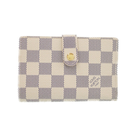 Louis Vuitton Portefeuille White Azur Damier Wallet Viennois - Picture 1 of 5